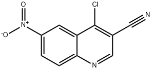 4-氯-6-硝基喹啉-3-甲腈 结构式