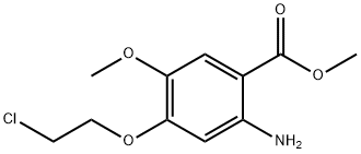 2-氨基-4-(2-氯乙氧基)-5-甲氧基苯甲酸甲酯 结构式