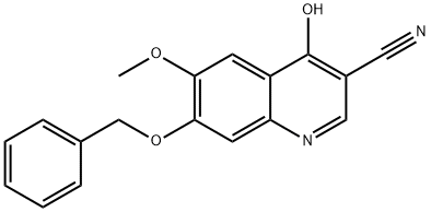 7-(苄氧基)-4-羟基-6-甲氧基喹啉-3-腈 结构式