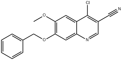 7-(benzyloxy)-4-chloro-6-Methoxyquinoline-3-carbonitrile 结构式