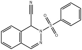 1,2-Dihydro-2-(phenylsulfonyl)-1-phthalazinecarbonitrile 结构式