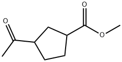 3-乙酰基环戊烷羧酸甲酯 结构式