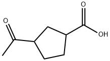 Cyclopentanecarboxylic acid, 3-acetyl- (9CI) 结构式