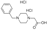 2-(4-苄基哌嗪-1-基)乙酸二盐酸盐 结构式