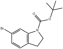 6-溴吲哚啉-1-羧酸叔丁酯 结构式