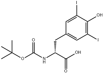 BOC-3,5-二碘-D-酪氨酸 结构式