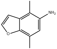 5-Benzofuranamine,  4,7-dimethyl- 结构式