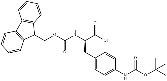 FMOC-D-4-BOC-氨基苯丙氨酸 结构式