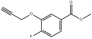 4-Fluoro-3-prop-2-ynyloxy-benzoic acid methyl ester 结构式