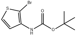 (2-溴噻吩-3-基)氨基甲酸叔丁酯 结构式