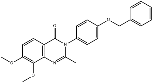 4(3H)-Quinazolinone,  7,8-dimethoxy-2-methyl-3-[4-(phenylmethoxy)phenyl]- 结构式