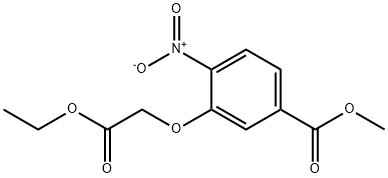 3-(2-乙氧基-2-氧代乙氧基)-4-硝基苯甲酸甲酯 结构式