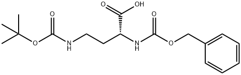 N-苄氧羰基-N'-叔丁氧羰基-D-2,4-二氨基丁酸 结构式