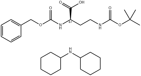 N-苄氧羰基-N'-叔丁氧羰基-D-2,4-二氨基丁酸二环己胺盐DICYCLOHEXYLAMINE SALT 结构式