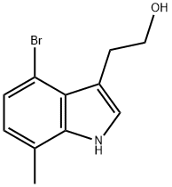 2-(4-溴-7-甲基-1H-吲哚-3-基)乙醇 结构式