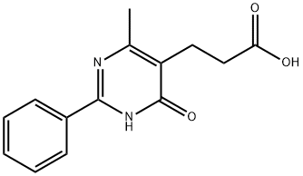 3-(4-METHYL-6-OXO-2-PHENYL-1,6-DIHYDROPYRIMIDIN-5-YL)PROPANOIC ACID 结构式