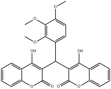 2H-1-BENZOPYRAN-2-ONE, 3,3'-[(2,3,4-TRIMETHOXYPHENYL)METHYLENE]BIS[4-HYDROXY]- 结构式