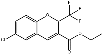 Ethyl 6-chloro-2-(trifluoromethyl)-2H-chromene-3-carboxylate 结构式