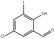 5-氯-2-羟基-3-碘苯甲醛 结构式