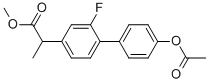 Methyl 2-(4’-Acetoxy-2-fluoro-biphenyl-4-yl)-propionate 结构式