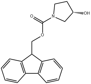 (S)-1-FMOC-3-吡咯烷醇 结构式