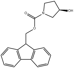 (R)-1-FMOC-3-吡咯烷醇 结构式