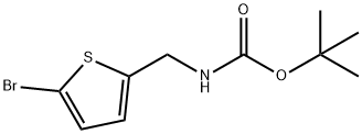 N-[(5-溴-2-噻吩)甲基]氨基甲酸叔丁酯 结构式