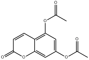 5,7-Diacetoxy-2H-1-benzopyran-2-one 结构式