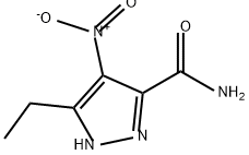 5-乙基-4-硝基-1H-吡唑-3-甲酰胺 结构式