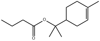 丁酸1-甲基-1-(4-甲基-3-环己烯-1-基)乙酯 结构式