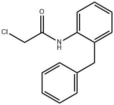 N-[2-(苯基甲基)苯基]-2-氯乙酰胺 结构式
