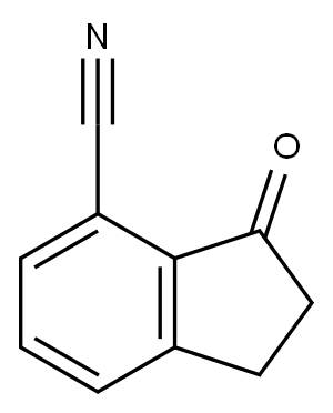 2,3-二氢-3-氧代-1H-茚-4-甲腈 结构式