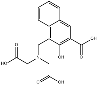 4-([BIS(CARBOXYMETHYL)AMINO]METHYL)-3-HYDROXY-2-NAPHTHOIC ACID 结构式