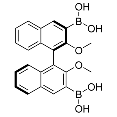 (R)-(2,2'-Dimethoxy-[1,1'-binaphthalene]-3,3'-diyl)diboronic acid 结构式