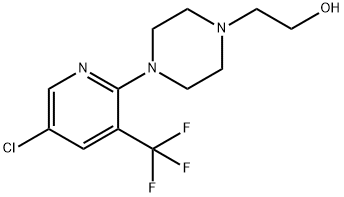 2-[4-[5-CHLORO-3-(TRIFLUOROMETHYL)-2-PYRIDYL]PIPERAZINO]ETHAN-1-OL 结构式