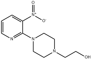 2-(4-(3-硝基吡啶-2-基)哌嗪-1-基)乙烷-1-醇 结构式