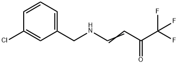 4-[[(3-氯苯基)甲基]氨基]-1,1,1-三氟-3-丁烯-2-酮 结构式