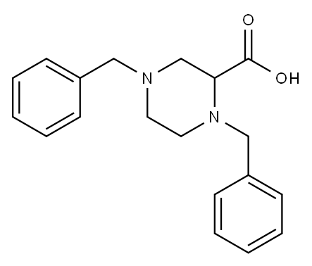 1,4-联苄基哌嗪-2-羧酸 结构式
