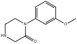 1-(3-甲氧基苯基)哌嗪-2-酮 结构式