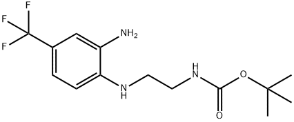 TERT-BUTYL N-(2-[2-AMINO-4-(TRIFLUOROMETHYL)ANILINO]ETHYL)CARBAMATE 结构式