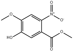 2-硝基-4-甲氧基-5-羟基苯甲酸甲酯 结构式