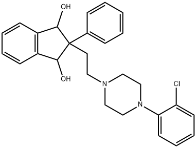 2-[2-[4-(o-Chlorophenyl)-1-piperazinyl]ethyl]-2-phenyl-1,3-indanediol 结构式