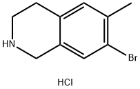 7-溴-6-甲基-1,2,3,4-四氢异喹啉盐酸盐 结构式