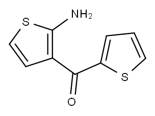 (2-氨基噻吩-3-基)(噻吩-2-基)甲酮 结构式