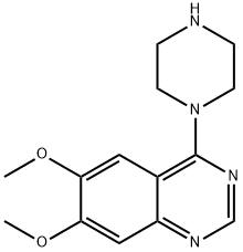 6,7-二甲氧基-4-哌嗪-1-基-喹唑啉 结构式