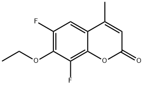 6,8-DIFLUORO-7-ETHOXY-4-METHYLCOUMARIN 结构式