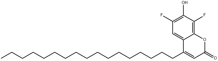 6,8-DIFLUORO-4-HEPTADECYL-7-HYDROXYCOUMARIN 结构式