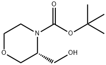 (3R)-3-(羟甲基)吗啉-4-羧酸叔丁酯 结构式
