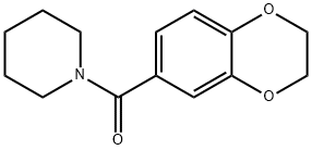 苯并二氧六环-6-(1-哌啶基)甲酰胺 结构式