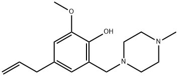 2-methoxy-6-[(4-methylpiperazin-1-yl)methyl]-4-prop-2-enyl-phenol 结构式